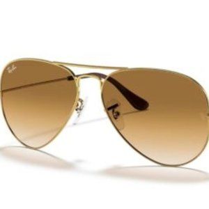 Ray Ban Aviator Sunglasses 58mm - Gold Gradient